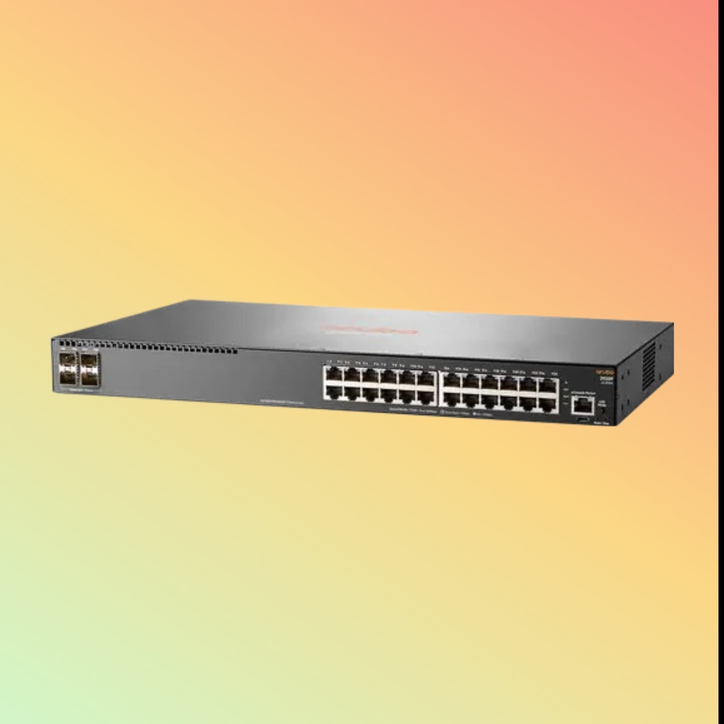 HPE Aruba 2930F (JL253A) Switch - 24 x Gigabit Ethernet Ports RJ45, 4 x SFP+ 10 GbE WAN