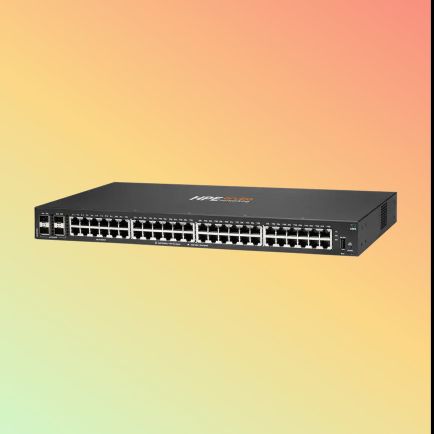 HPE Aruba CX 6100 (JL676A) Switch - 48 x Gigabit Ethernet BASE-T ports, 4 x 1G/10G SFP ports