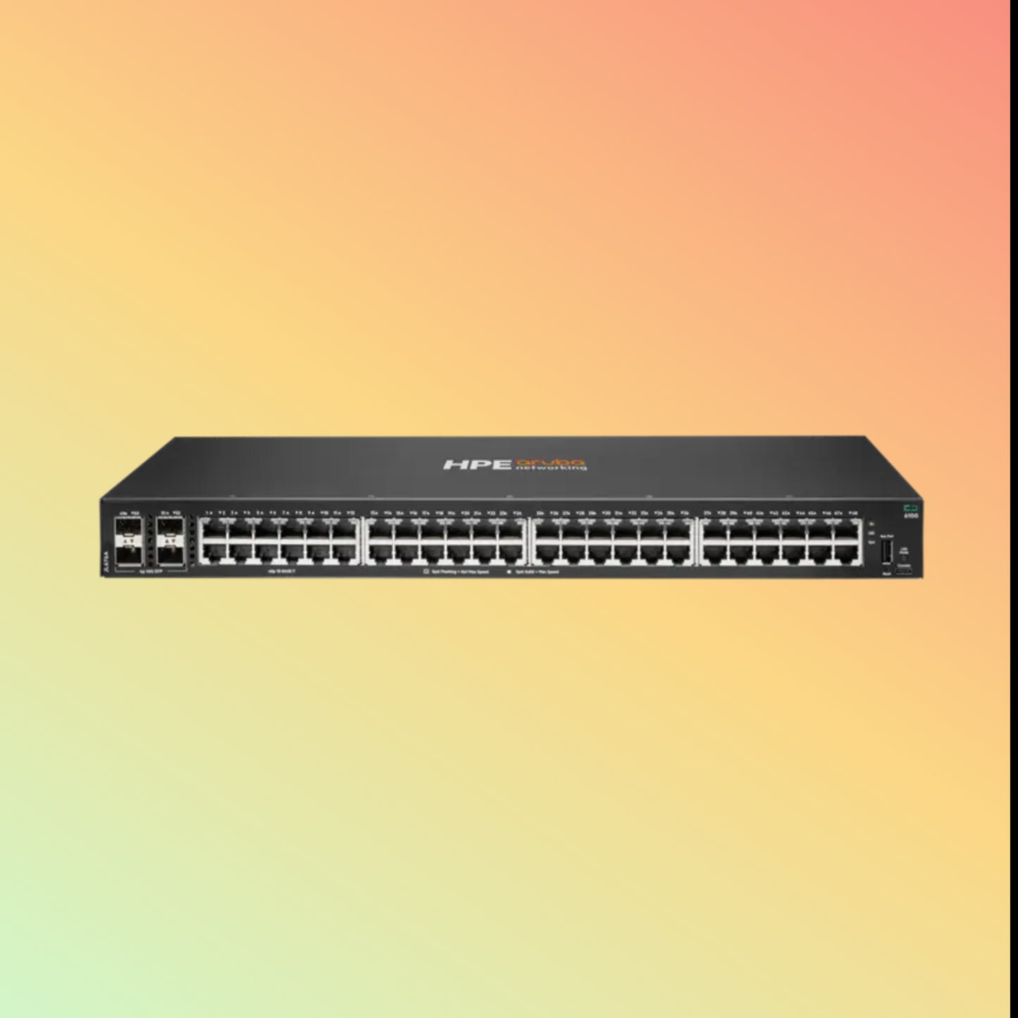 HPE Aruba CX 6100 (JL676A) Switch - 48 x Gigabit Ethernet BASE-T ports, 4 x 1G/10G SFP ports