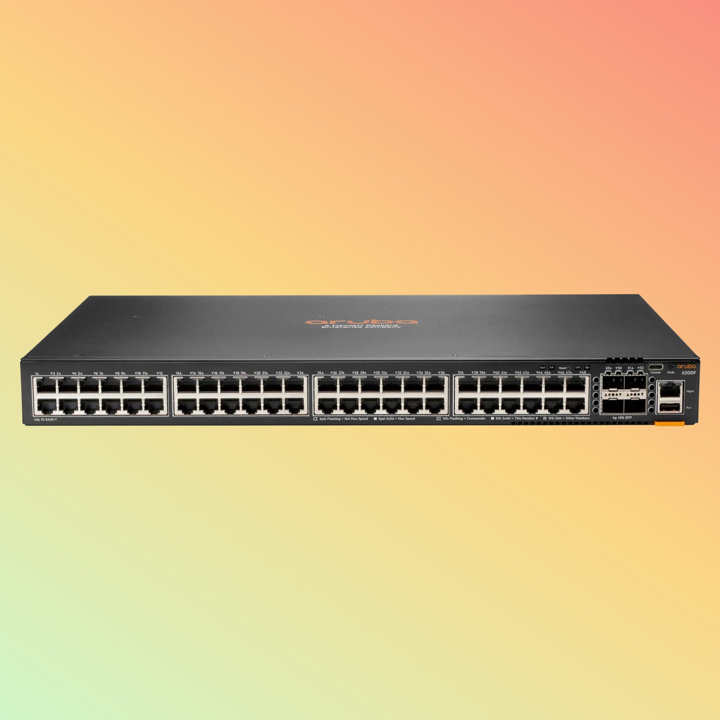 HPE Aruba CX 6200F (JL726A) Switch - 48 x Gigabit Ethernet BASE-T Ports, 4 x 1/10G SFP Port