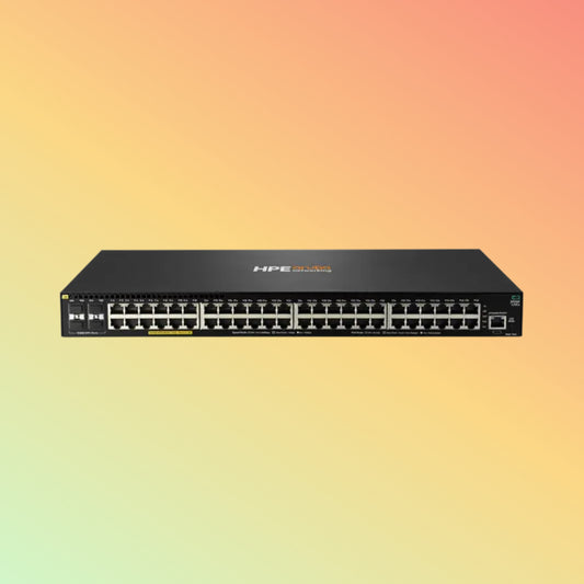 HPE Aruba 2930F (JL558A) Switch - 48 x Gigabit Ethernet PoE+ Ports RJ-45, 4 X SFP+ 1/10GbE Ports