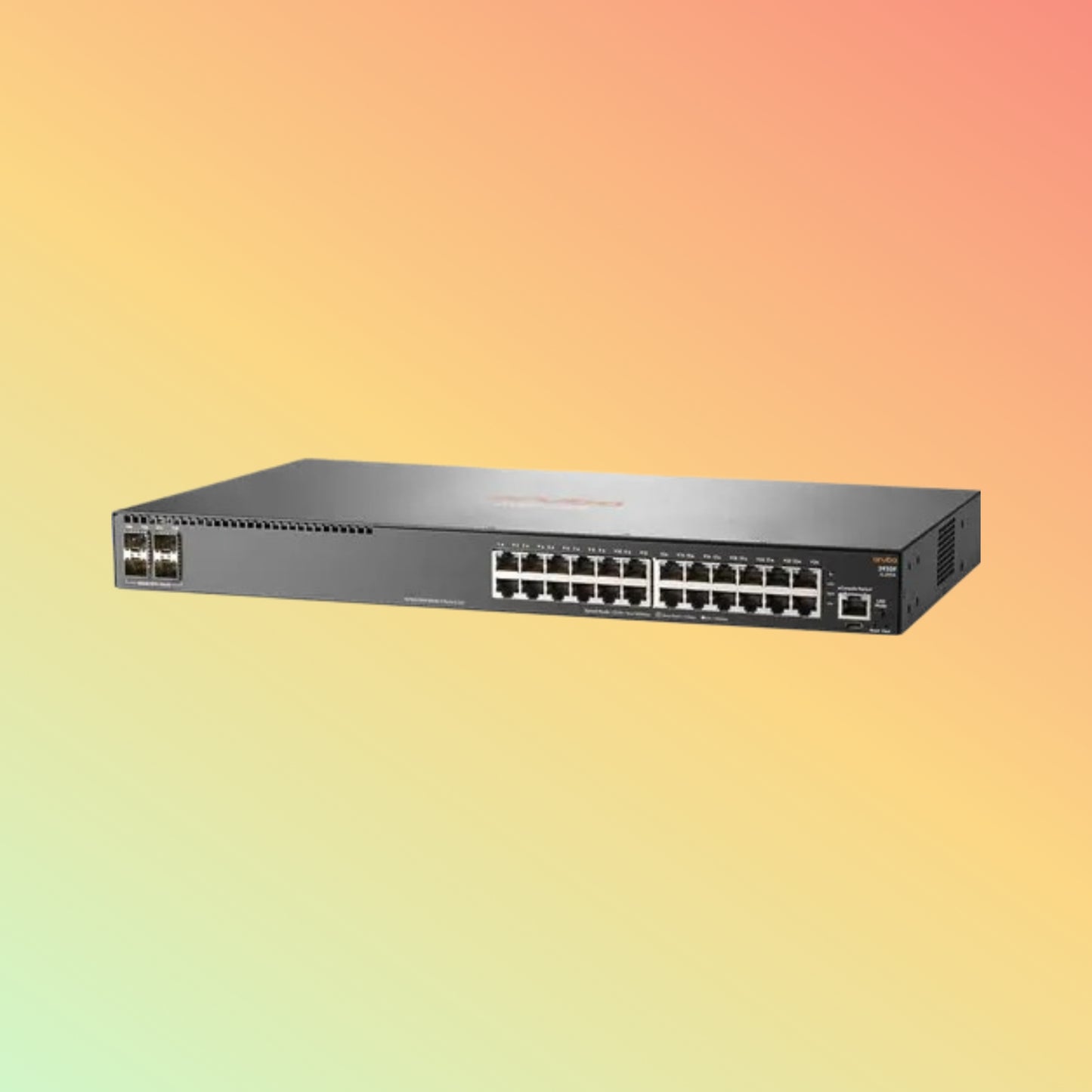HPE Aruba 2930F (JL261A) Switch - 24 x Gigabit Ethernet PoE+ Ports RJ45, 4 x SFP Gigabit Ethernet Ports