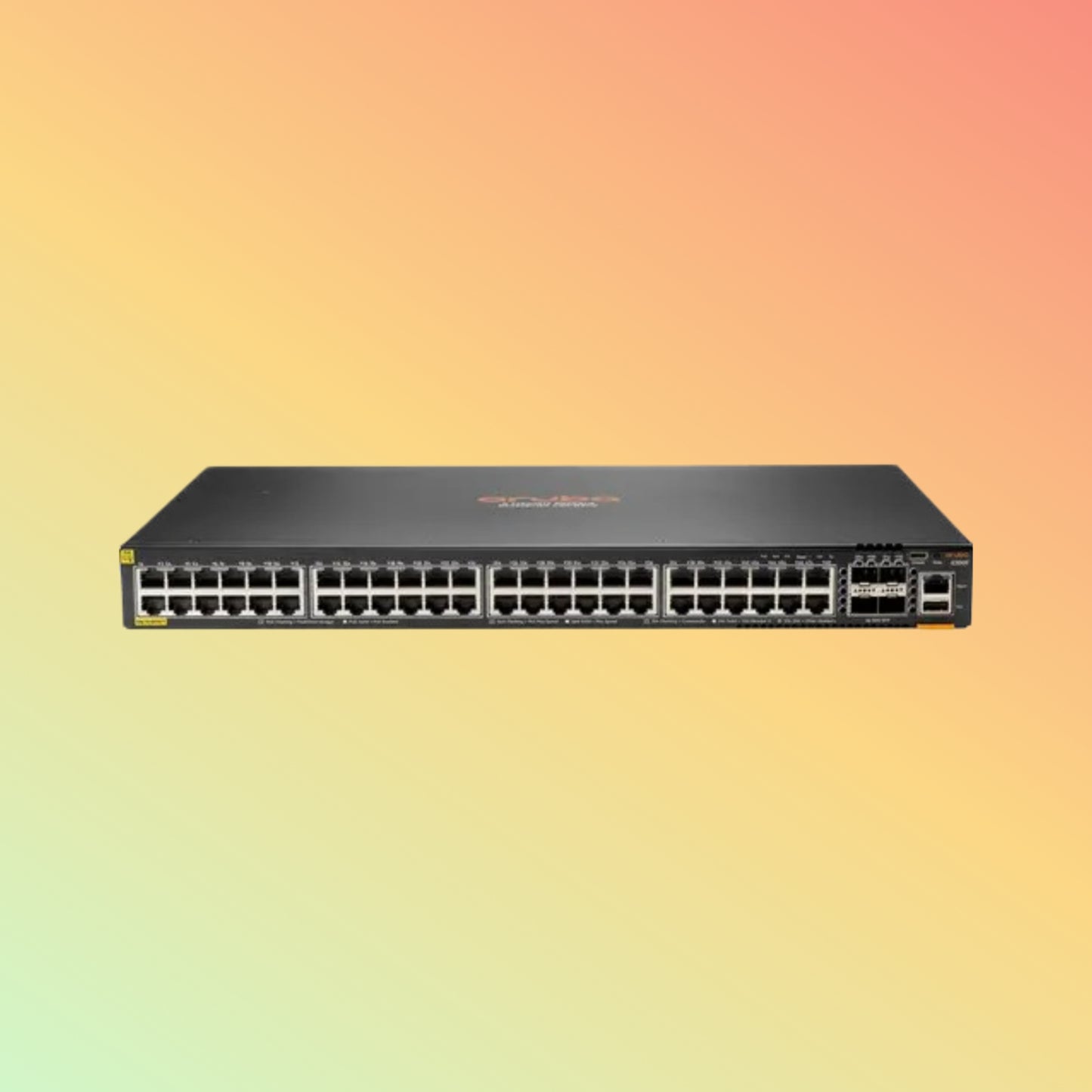 HPE Aruba CX 6300F (JL665A) Switch - 48 x Gigabit Ethernet PoE+ Ports RJ45, 4 x SFP56 GbE WAN