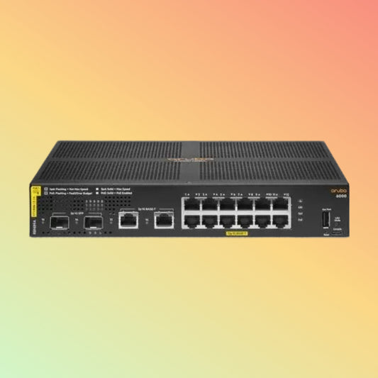 HPE Aruba CX 6000 (R8N89A) Switch - 12 x Gigabit Ethernet PoE+ Ports RJ45