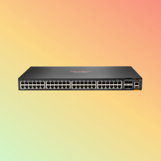 HPE Aruba CX 6300F (JL667A) Switch - 48 x Gigabit Ethernet ports, 4 x 1G/10G/25G/50G/SFP ports, 1 x USB‑C Console Port