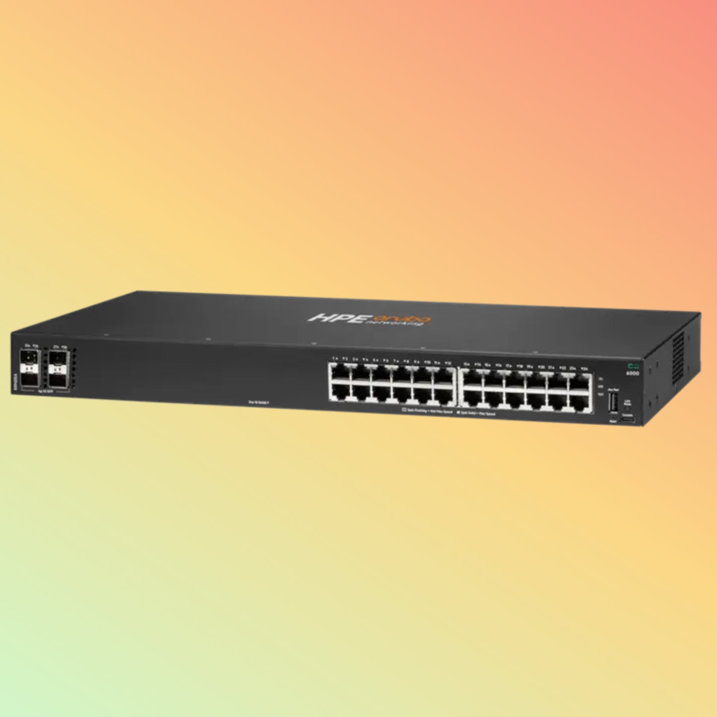 HPE Aruba CX 6000 (R8N88A) Switch - 24 x Gigabit Ethernet BASE-T Ports RJ45, 4 x 1G SFP Ports