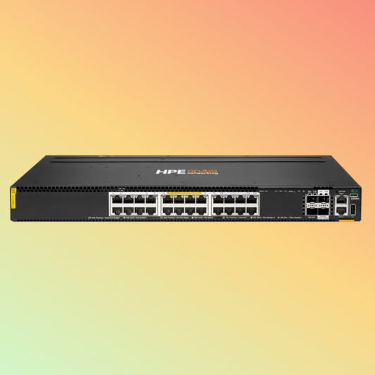 HPE Aruba CX 6300M (R8S89A) Switch - 24 x HPE Smart Rate Base-T ports, 2 x 10G/25G/50G SFP ports