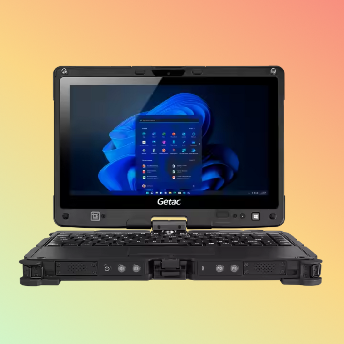 Getac V110 - Fully rugged PC with an 11.6'' HD LumiBond display, 10th generation Core i5 or i7 processor, IP65-certified.