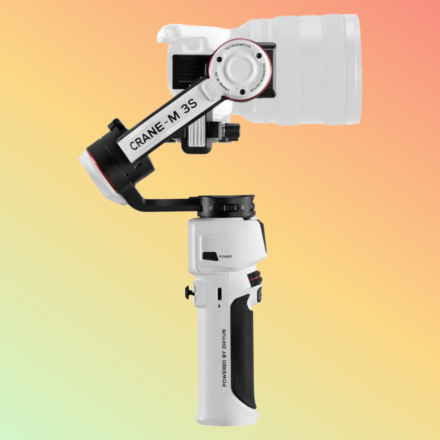 Zhiyun CRANE-M3S Combo Gimbal - 3-Axis, Bluetooth 5.0, Fixed Touchscreen OLED, White