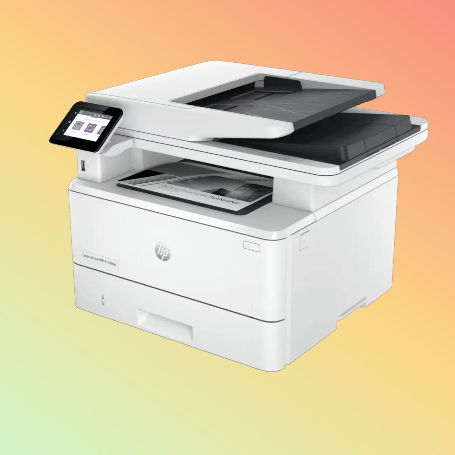 HP LaserJet Pro MFP 4103FDN Printer - A4, Print Copy Scan Fax, 40 ppm, 1200 x 1200 dpi Resolution, 80,000 Pages Duty Cycle
