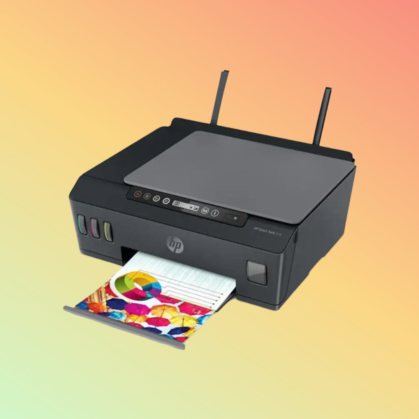 HP SMART TANK 500 Printer - A4, Print Copy Scan, 11 ppm, 1200 x 1200 rendered dpi Resolution, 1,000 Pages Duty Cycle, Black and Color
