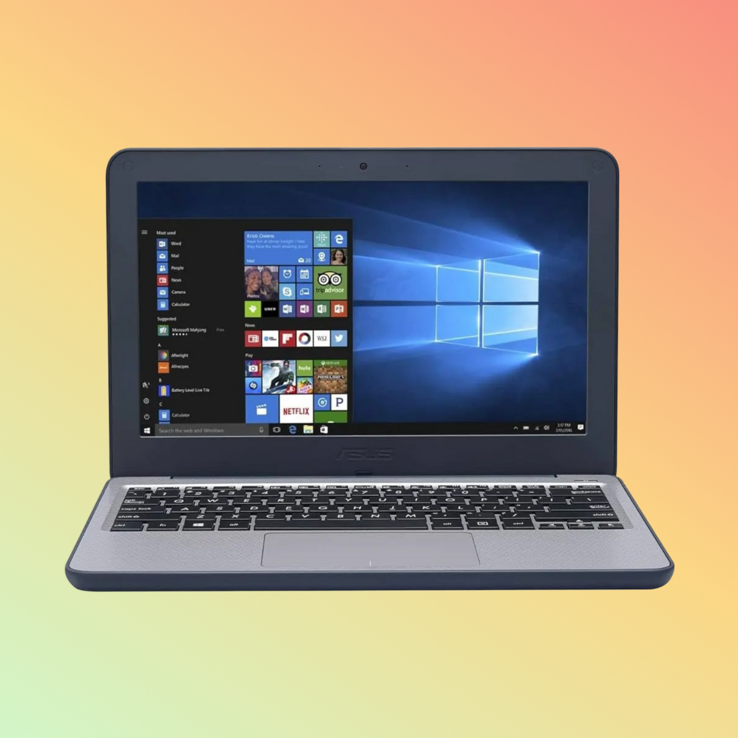 ASUS W202NA Laptop - Intel Celeron Dual-Core N3350U, 4GB, 128GB eMMC, 11.6" HD