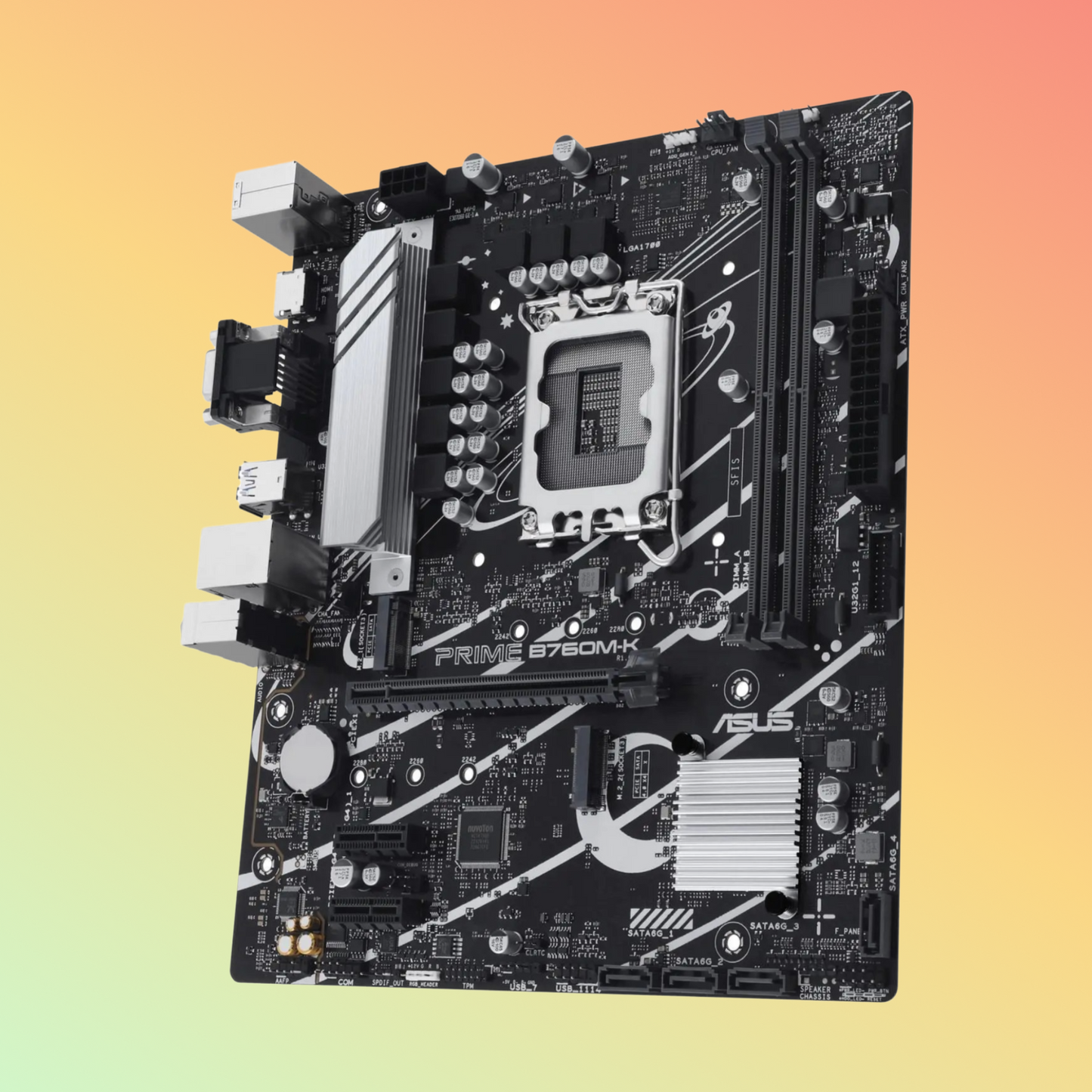 ASUS PRIME B760M-K D4 Motherboard - Intel Socket LGA1700, B760, 2 x DIMM, VGA, HDMI, 2 x M.2 slots, 128 Mb Flash ROM