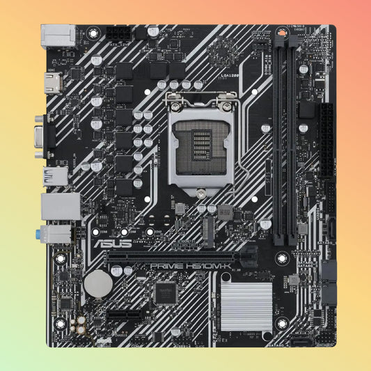 ASUS PRIME H510M-K Motherboard - Intel Socket LGA1200, H470, 2 x DIMM, VGA, HDMI,1 x M.2 slot, 128 Mb Flash ROM