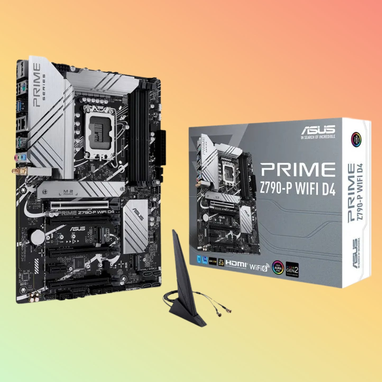 ASUS PRIME Z790-P WIFI D4 Motherboard - Intel Socket LGA1700, Z790, 4 x DIMM, 3 x M.2 slots, DP, HDMI, 192 (128+64) Mb Flash ROM