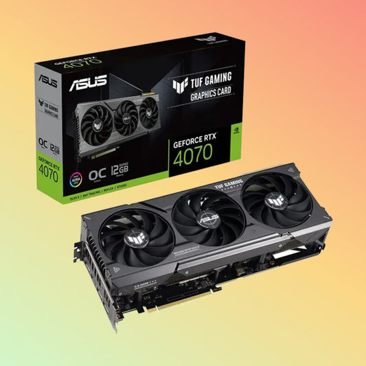 ASUS TUF Gaming Graphic - GeForce RTX 4070, 21 Gbps, 7680 x 4320 Resolution, HDMI, DP, 12G, D6X