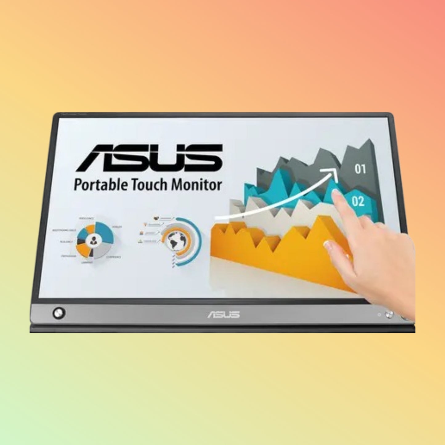 ASUS MB16AMT ZENSCREEN Monitor - 15.6" FHD (1920 x 1080), IPS, Micro HDMI, USB Type-C, 250 nits, 60 Hz