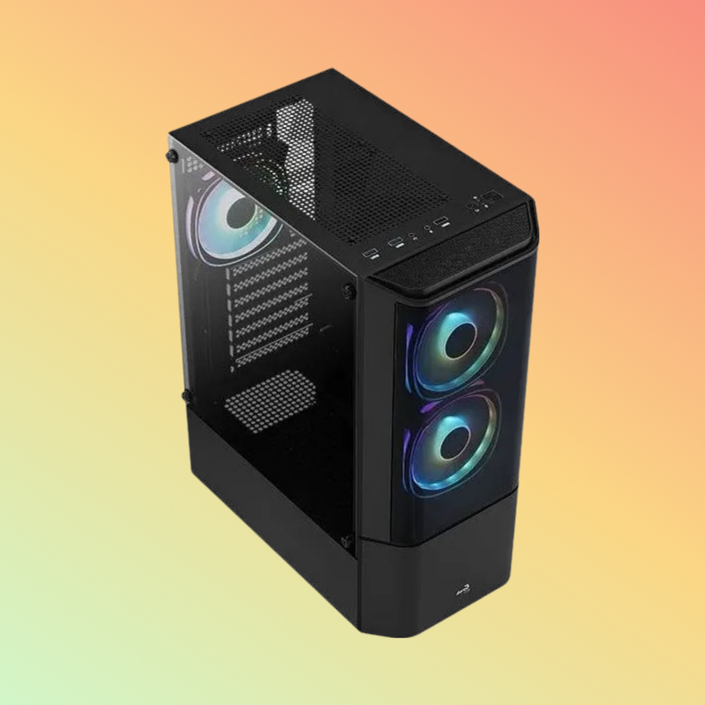 AEROCOOL Quantum ARGB Mid Tower Case - ATX, micro ATX, mini-ITX