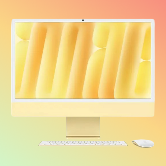 APPLE MWUW3LL/A (2024) iMac - M4 Chip 10-Core CPU, 16GB, 256GB SSD, 10-Core GPU | 16-Core Neural Engine, 24" 4.5K (4480 x 2520) (Yellow)