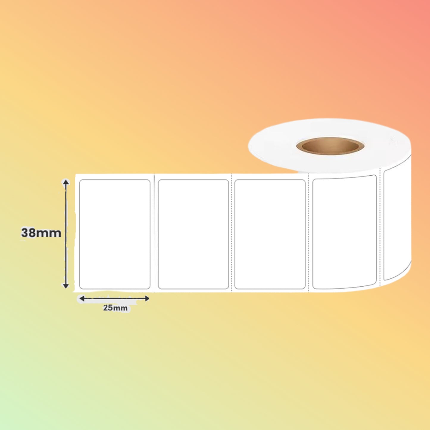 BARCODE LABEL (2500 PER ROLL) 38mmX25mm