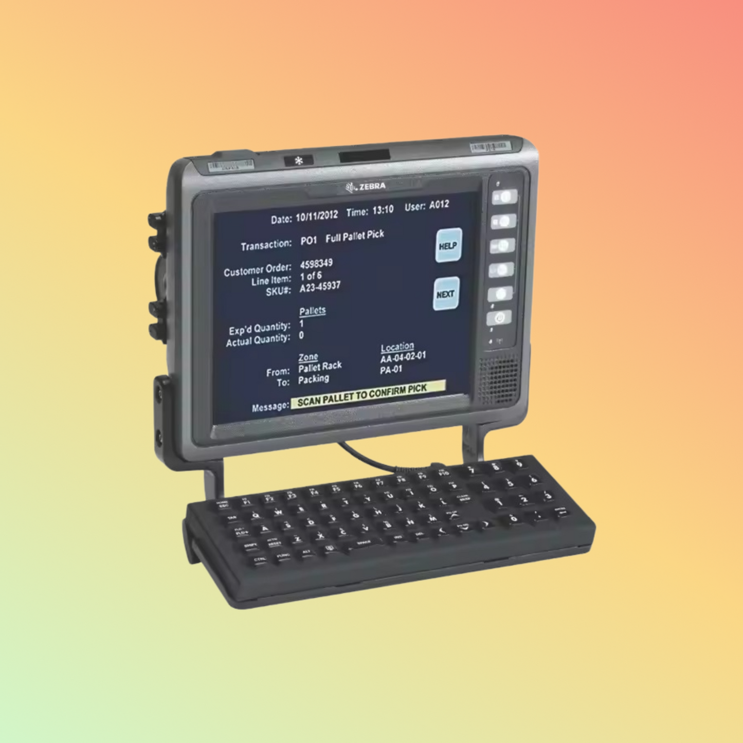 Zebra VC70N0 -10.4'' ULTRA-RUGGED VEHICLE-MOUNT MOBILE COMPUTER