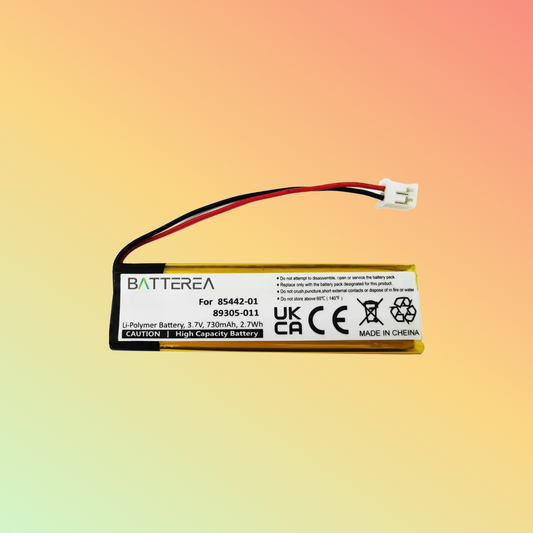 BATTEREA Bluetooth Speaker battery replacement for Plantronics Calisto 620 Calisto 620M Calisto 620UC/M replaces 85442-01 89305-011 Li-Polymer 3.7V 730mAh