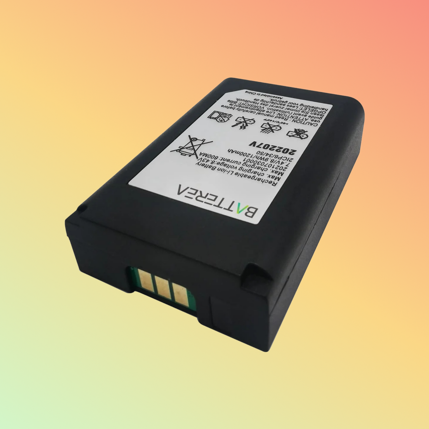 BATTEREA Replacement battery for YOXIMO WorldLine, replace for 3034110103 7.4V 1150mAh Li-ion 2ICP6/34/50 201804V