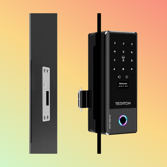 Competitive Price Smart Lock For Glass Doors High Quality WiFi TTlock APP Biometric Fingerprint Glass Door Lock for Office