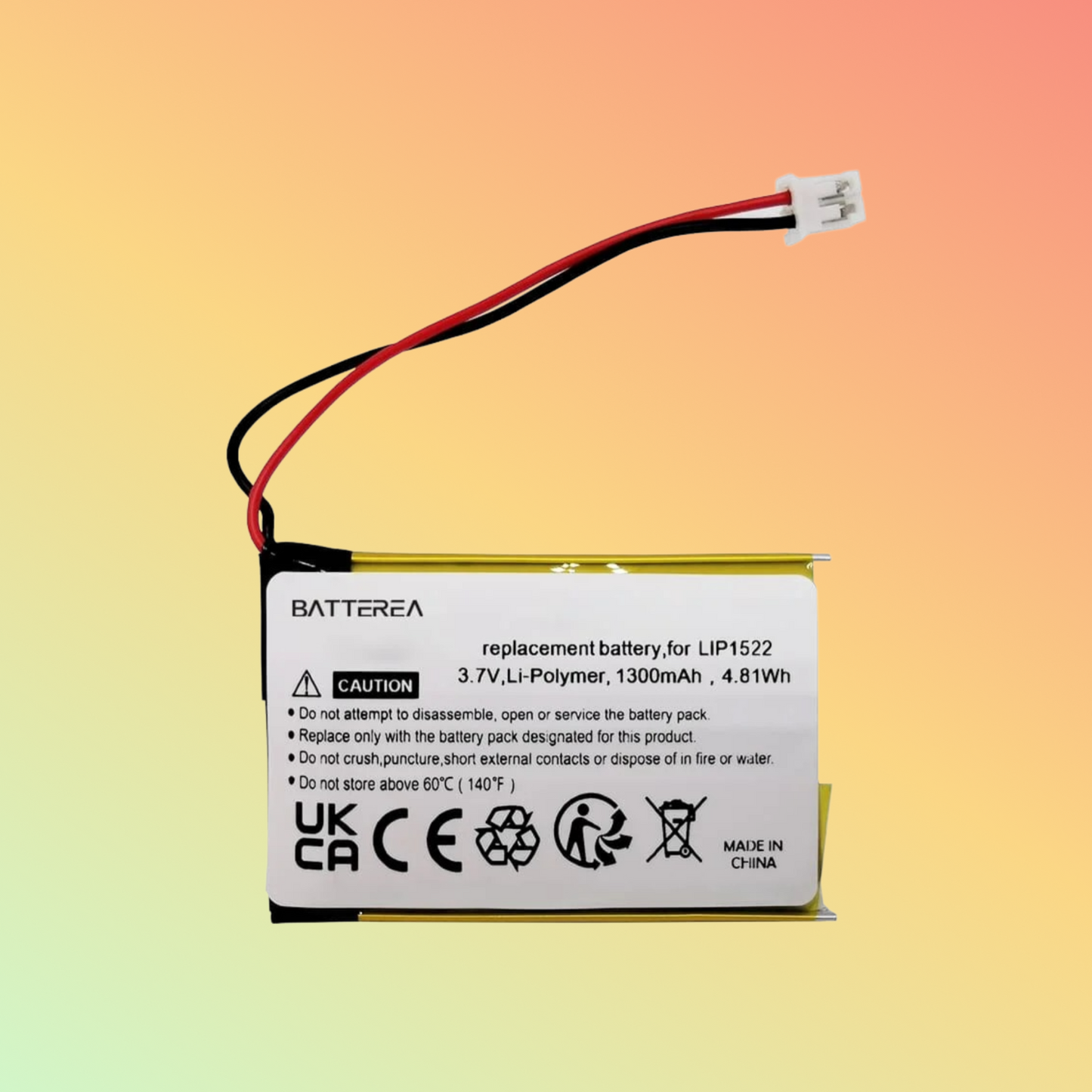 Batterea replacement Battery for Sony Dualshock 4 wireless controller replaces LIP1522 1300mAh 3.7V