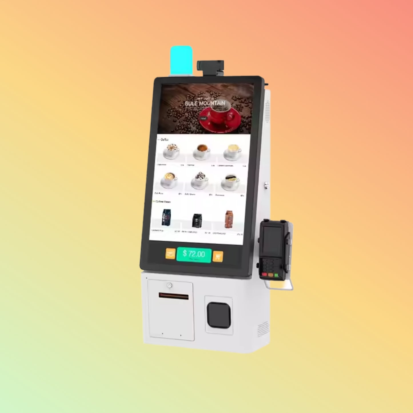 MAKEN 24-Inch Self-Service Machine Restaurant Fast Food Cashless Payment Kiosk Wall-Mounted Ordering Kiosk