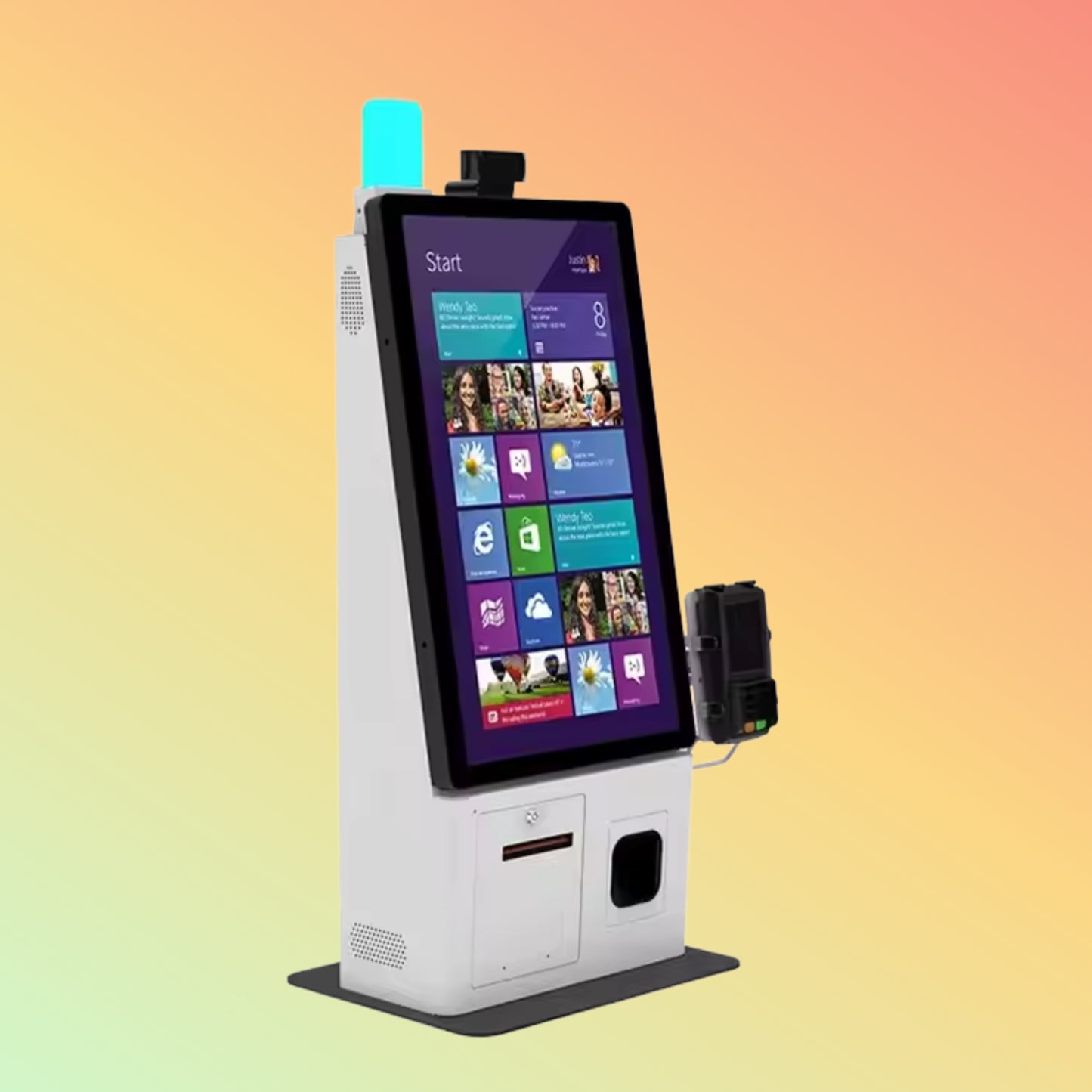 MAKEN 24-Inch Self-Service Machine Restaurant Fast Food Cashless Payment Kiosk Wall-Mounted Ordering Kiosk