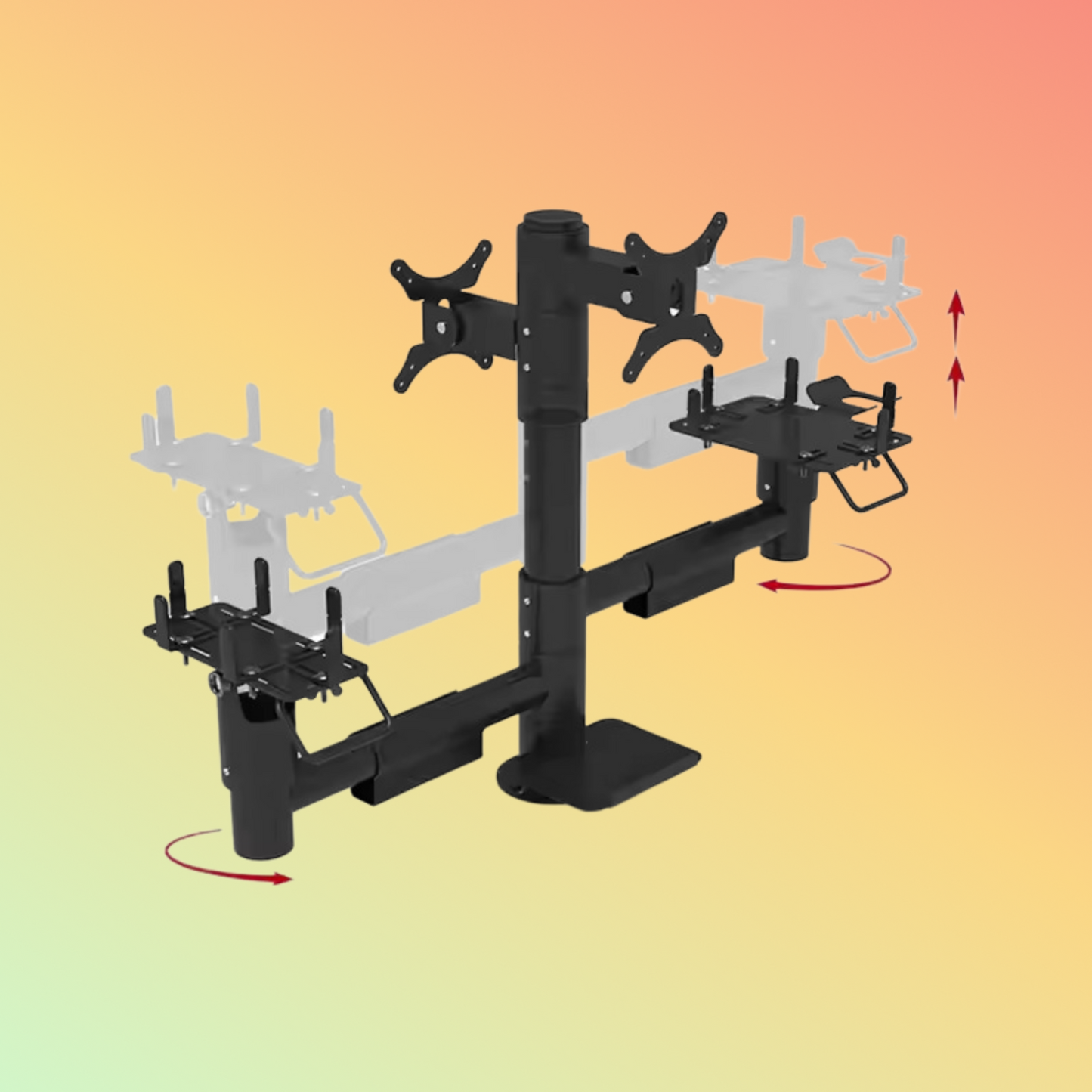 MAKEN Adjusted Height POS Machine Stand Pole POS Mounting Solutions With 360 Rotatable