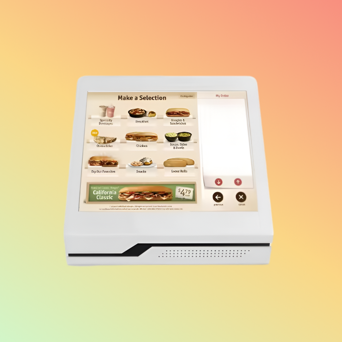 MAKEN 19" Desktop windows Digital restaurant touch screen self-service kiosk information