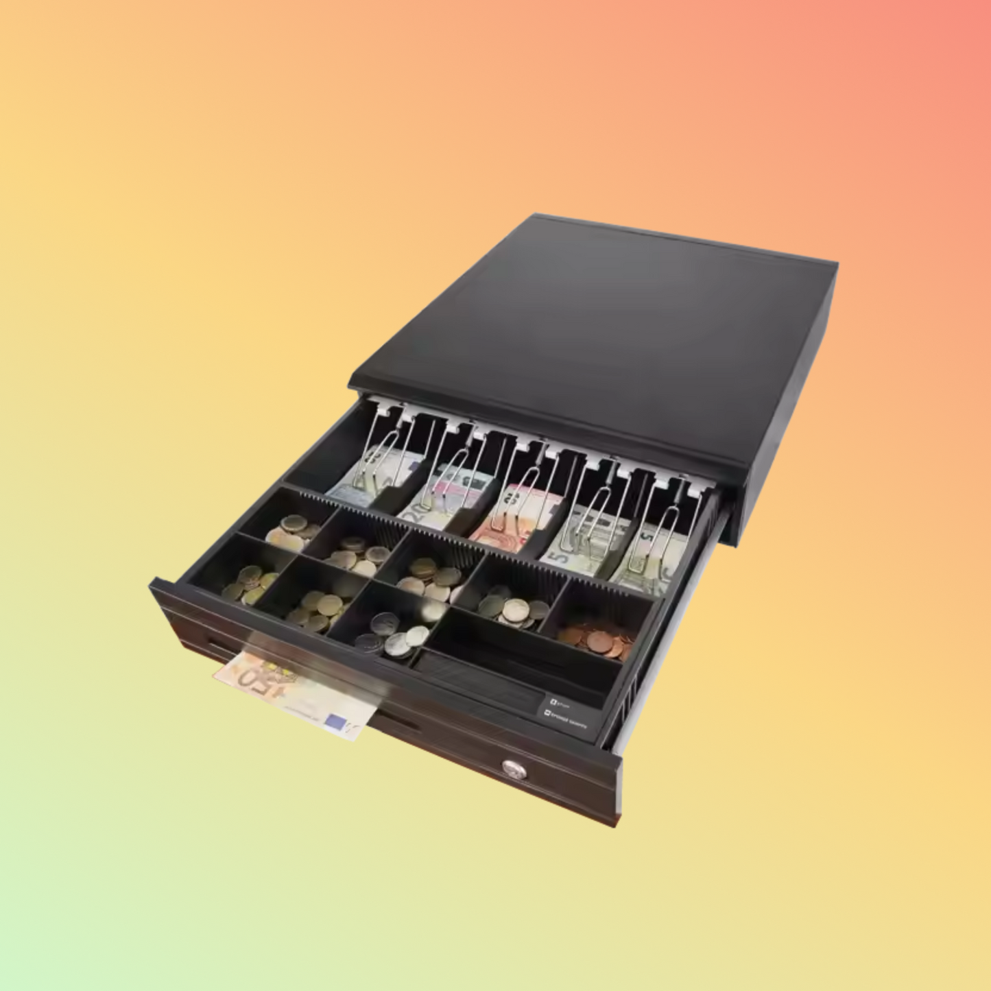 MAKEN Economical ECD-410 6 Bills 8 Coins RJ11/RJ12 Secure Safe Ball Bearing Slide Cash Drawer