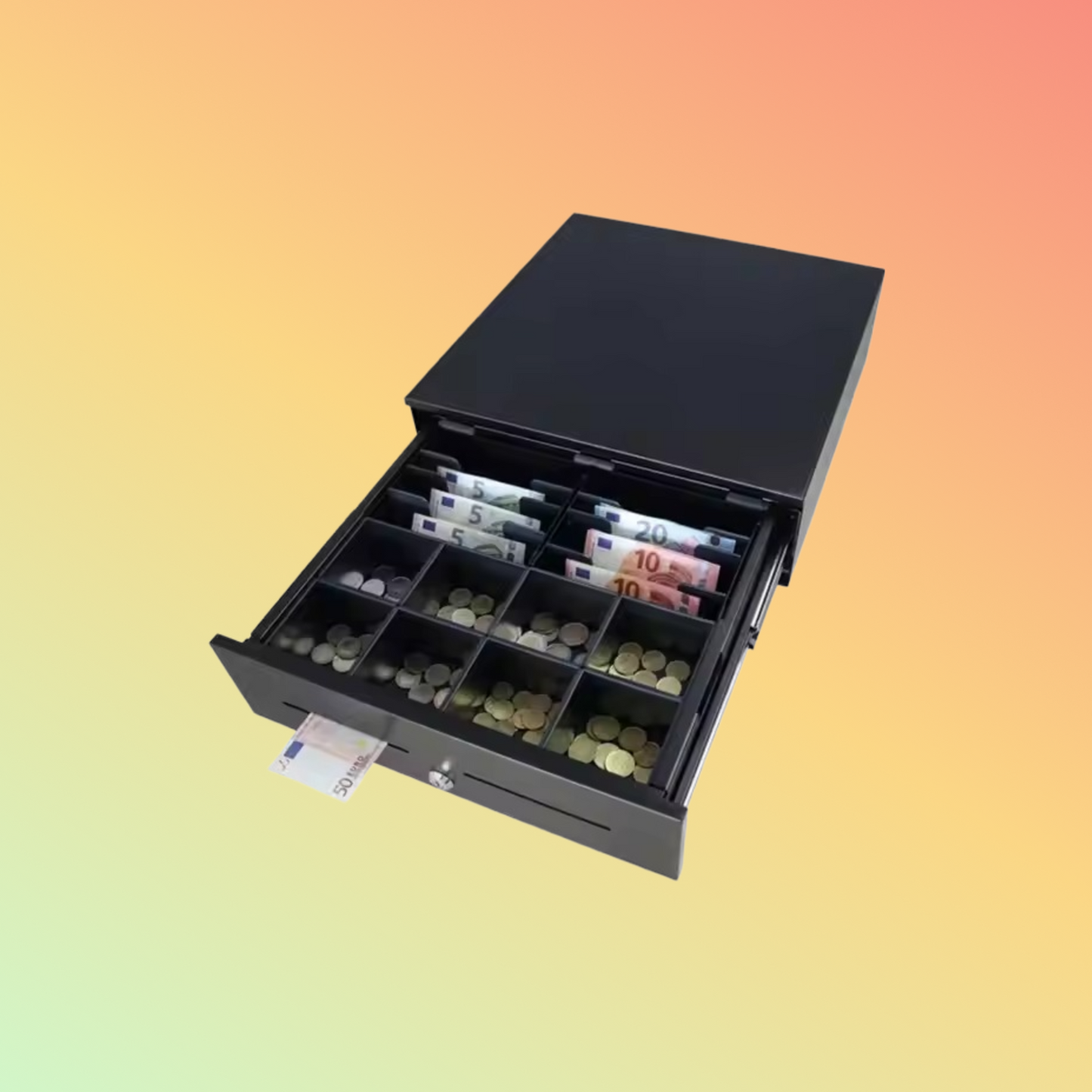 MAKEN SK-415HB Tray removable 8 bill/8coin money collecting metal cash boxes drawer for pos