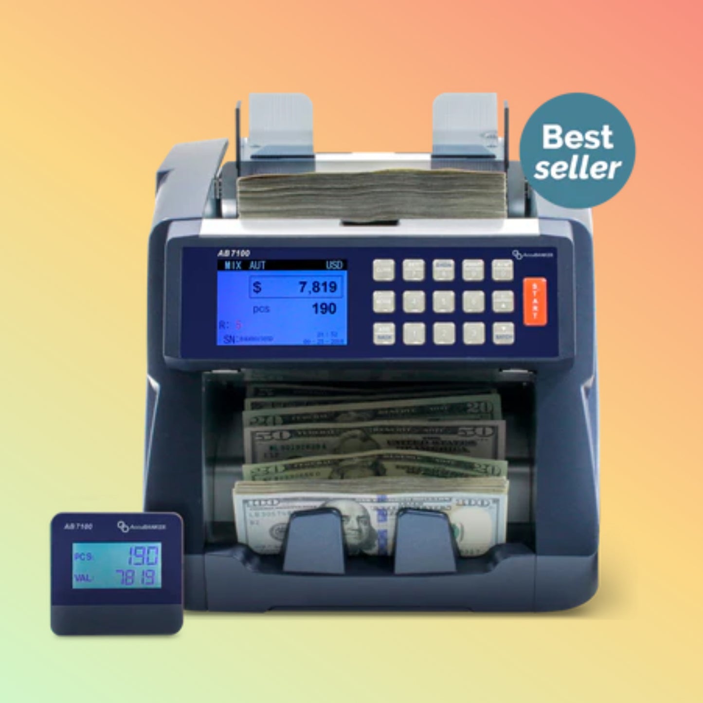 AccuBANKER AB7100 Enterprise Mixed Bill Value Counter