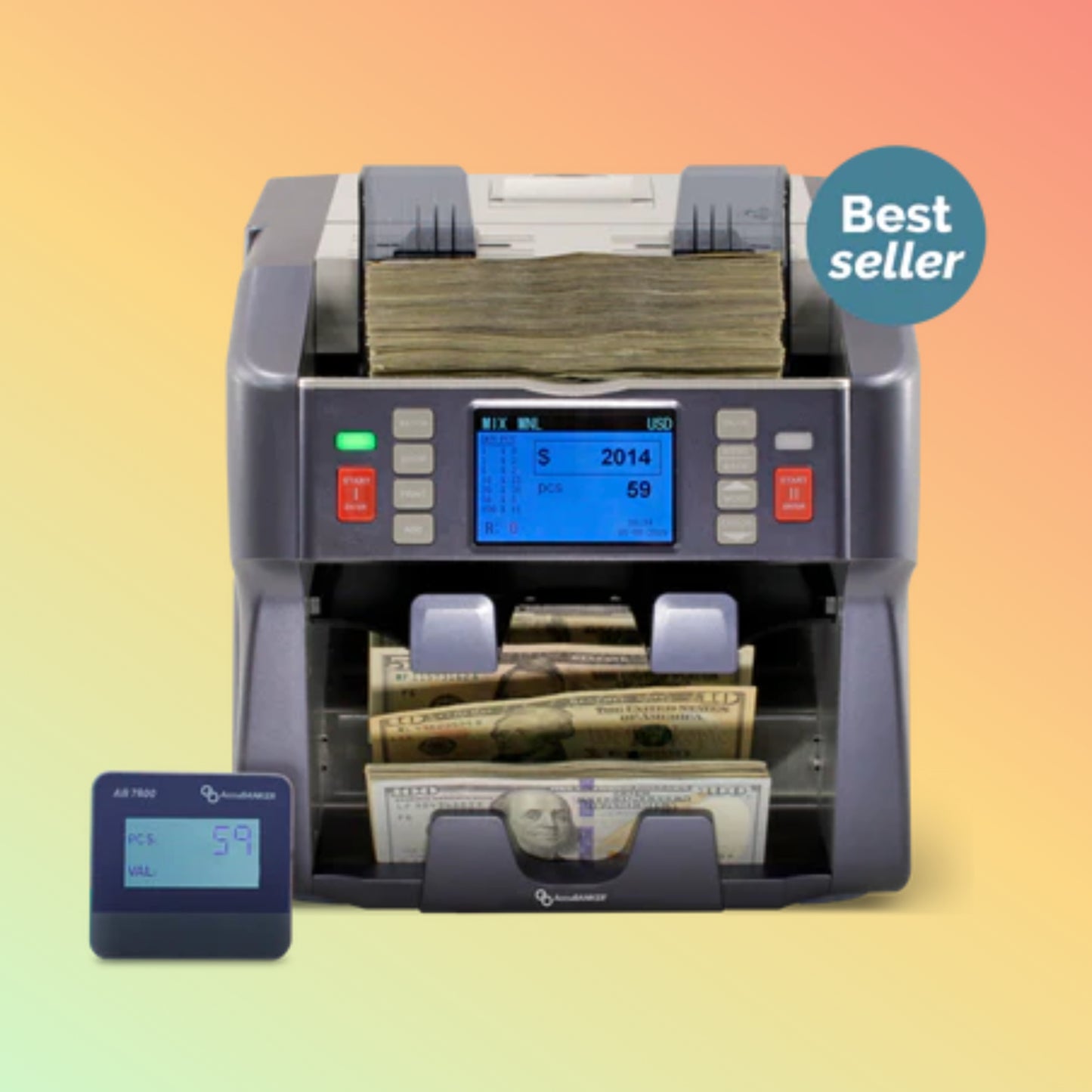 AccuBANKER AB7800 Enterprise SWITCH Mixed Bill Value Counter