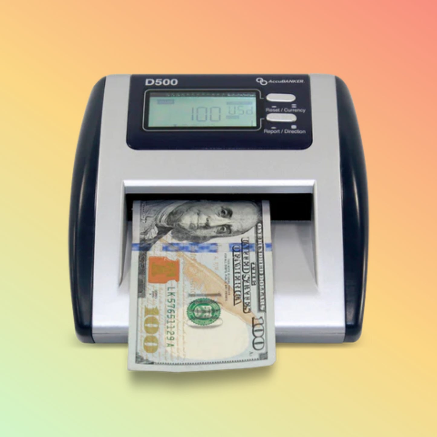 AccuBANKER D500 Automatic Counterfeit Bill and Value Detector