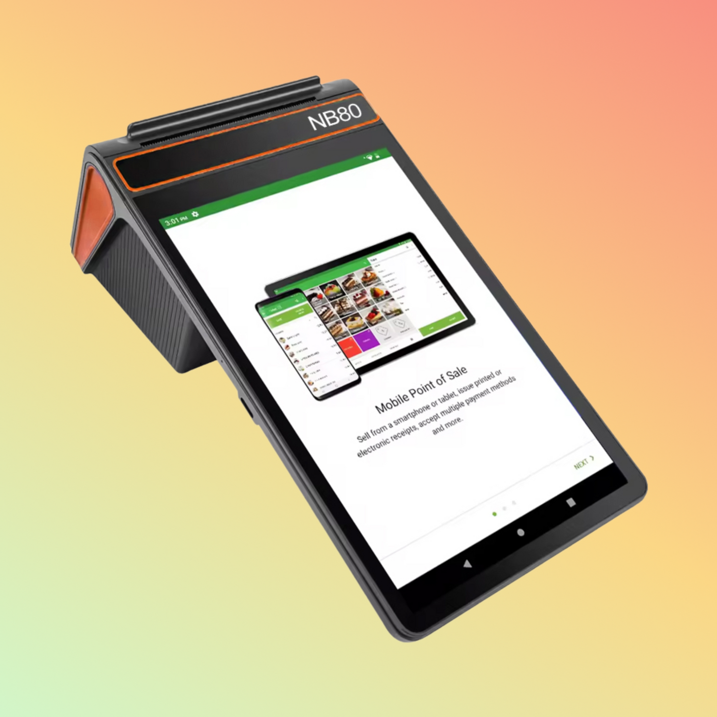 TOTALPOS NB80: 8" Android Terminal with 58mm/80mm Printer