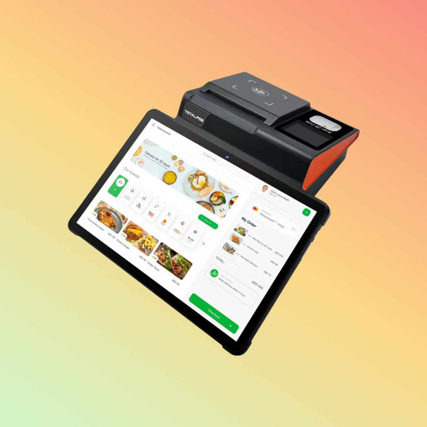 TOTALPOS NB11 11 inch full screen all in one Android Tablet POS Terminal