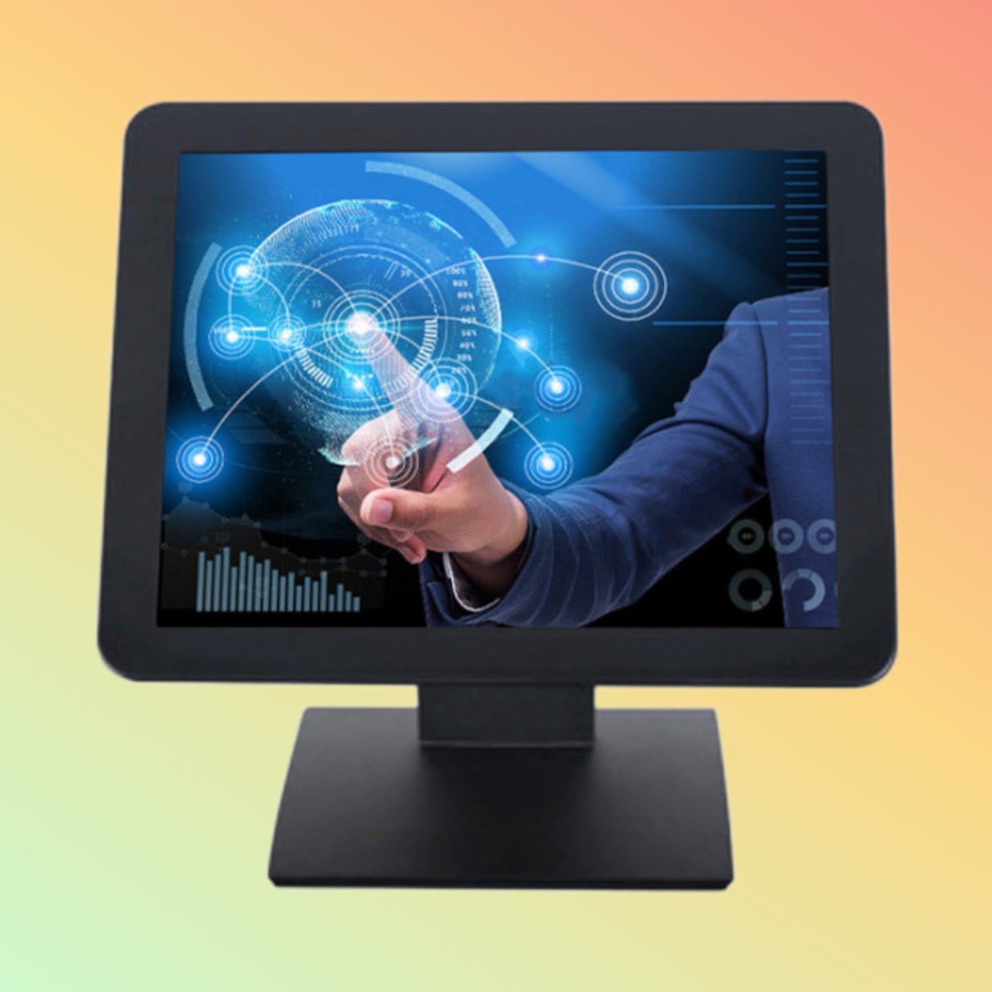 TOTALPOS H-TM1501 15 inch POS Capacitive LCD Touch Screen Monitor