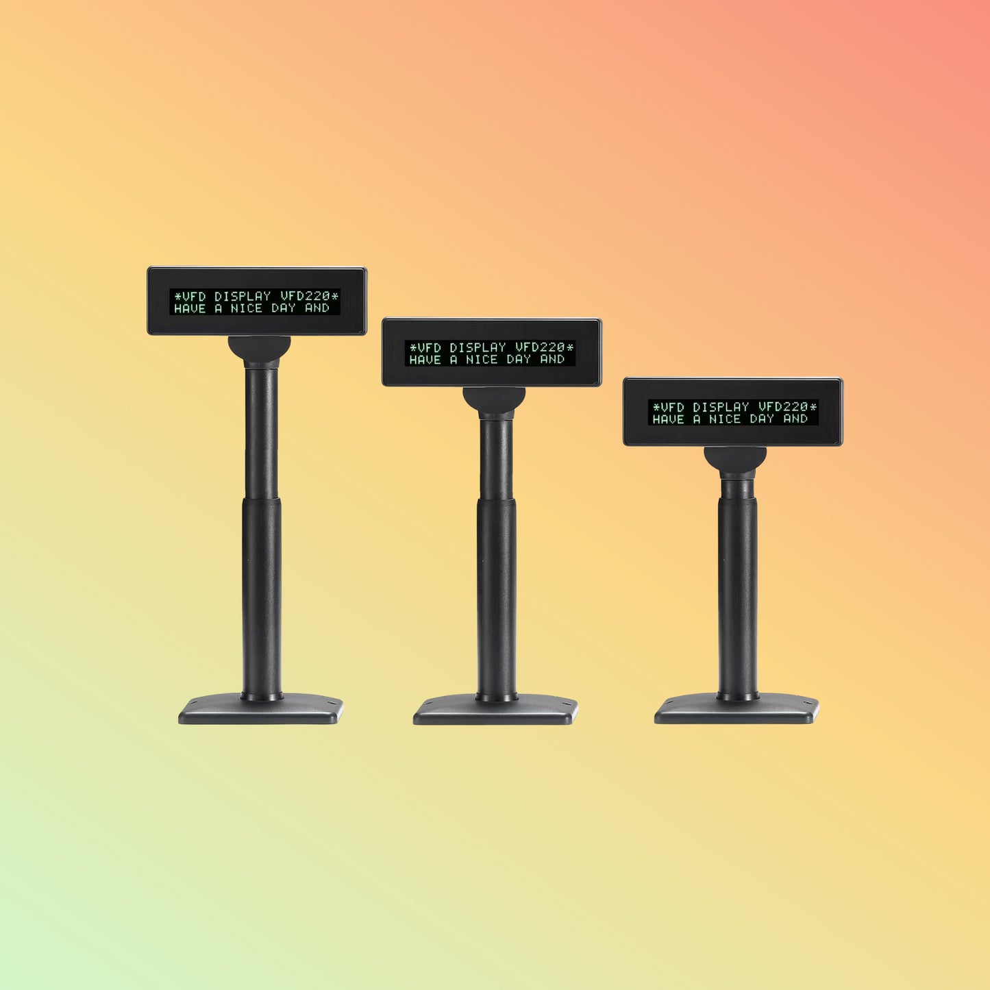 Ocom (VFD220C) 20X2 Characters Double Line VFD Customer Display with 7mm height characters