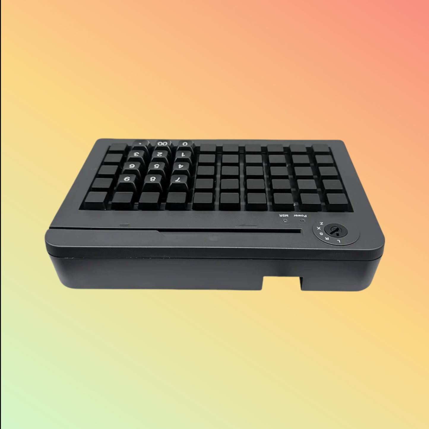 Ocom (KB50) 50 Keys Programmable Keyboard with Triple Tracks Magnetic Card Reader