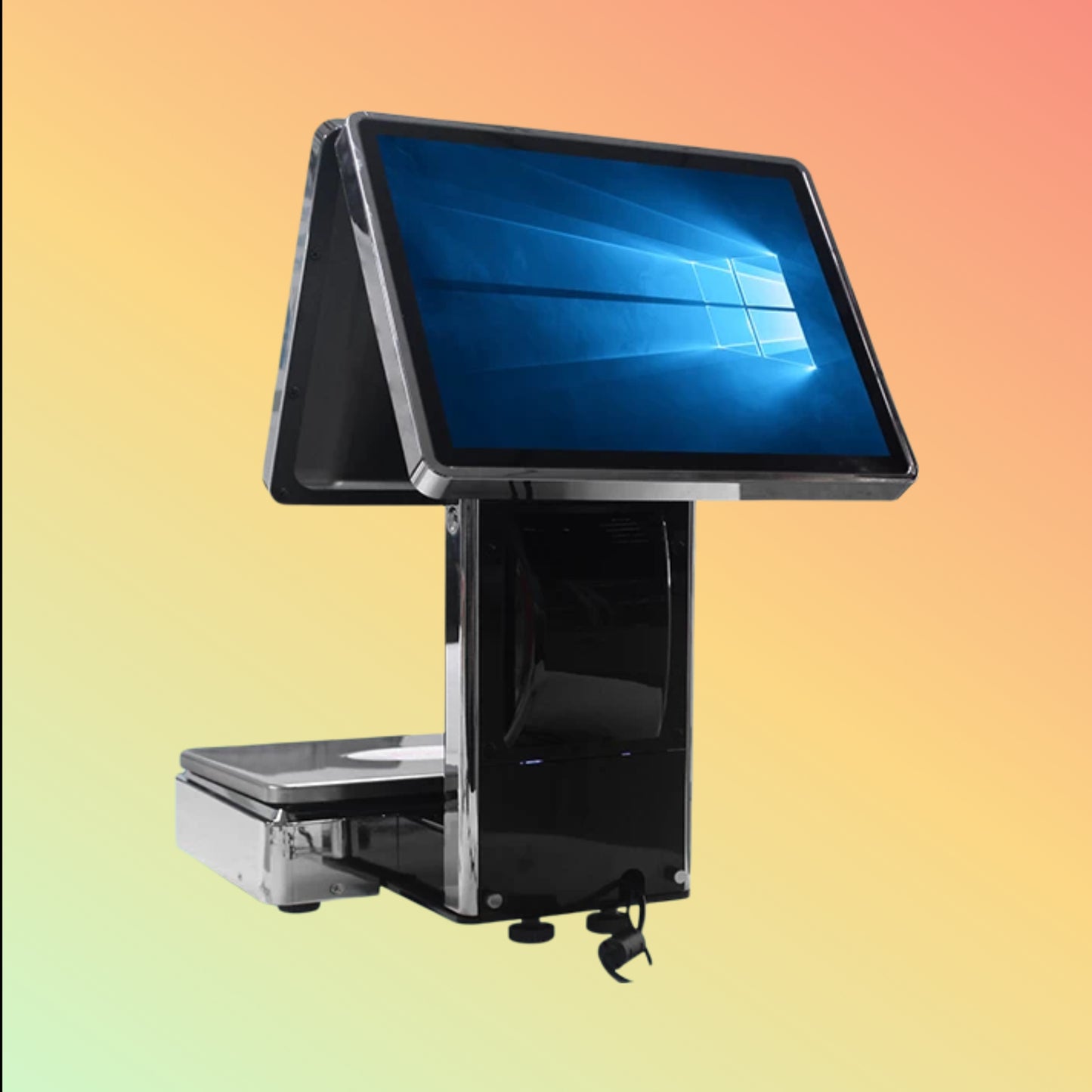 POS-S001 Windows System All-In-One Touch screen POS Scale With Theraml Printer