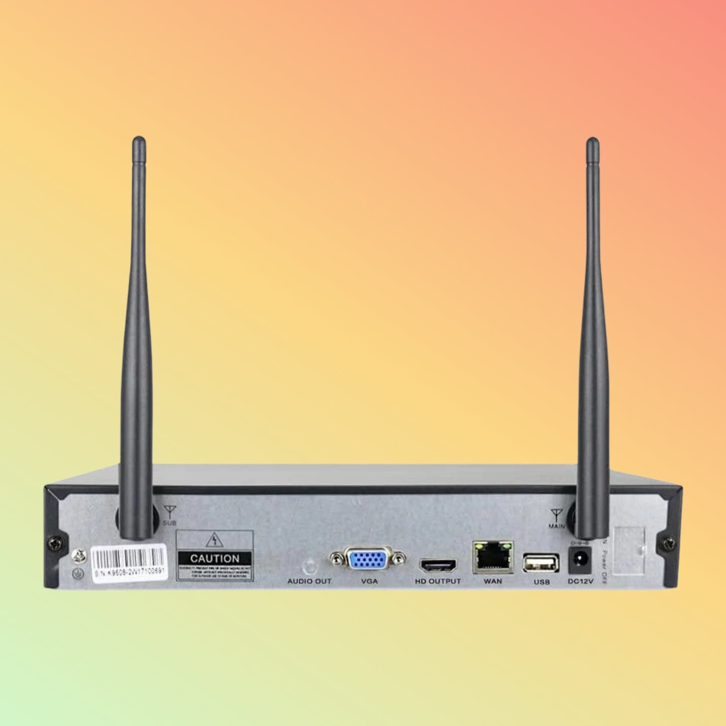 Hiseeu 16CH 3MP/1080P/960P Network Video Recorder for Hiseeu Wireless Security Camera Systems, without HDD