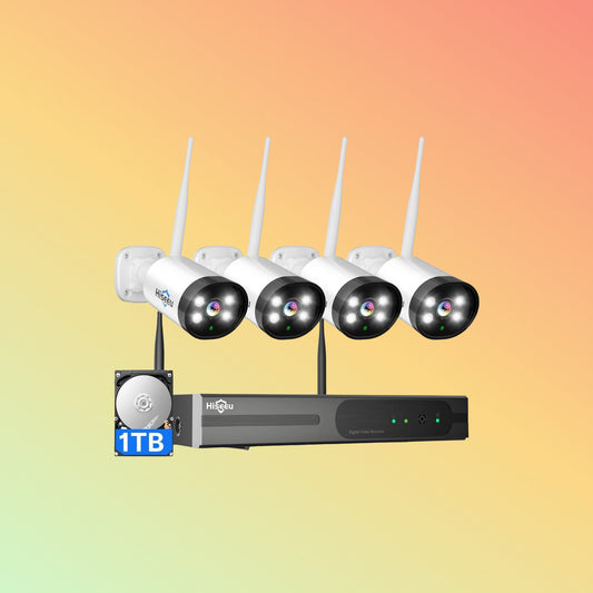 Hiseeu 2K Wireless Security System – 10CH NVR with Built-In HDD