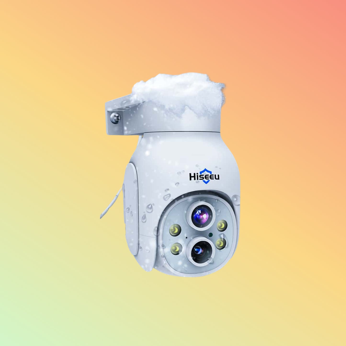 Hiseeu [Wireless Pro,Expandable 10Channels 12.1"Monitor NVR] 2k Dual-Lens Wireless PTZ 10X Zoom Security Camera System BUILD-IN 3THDD