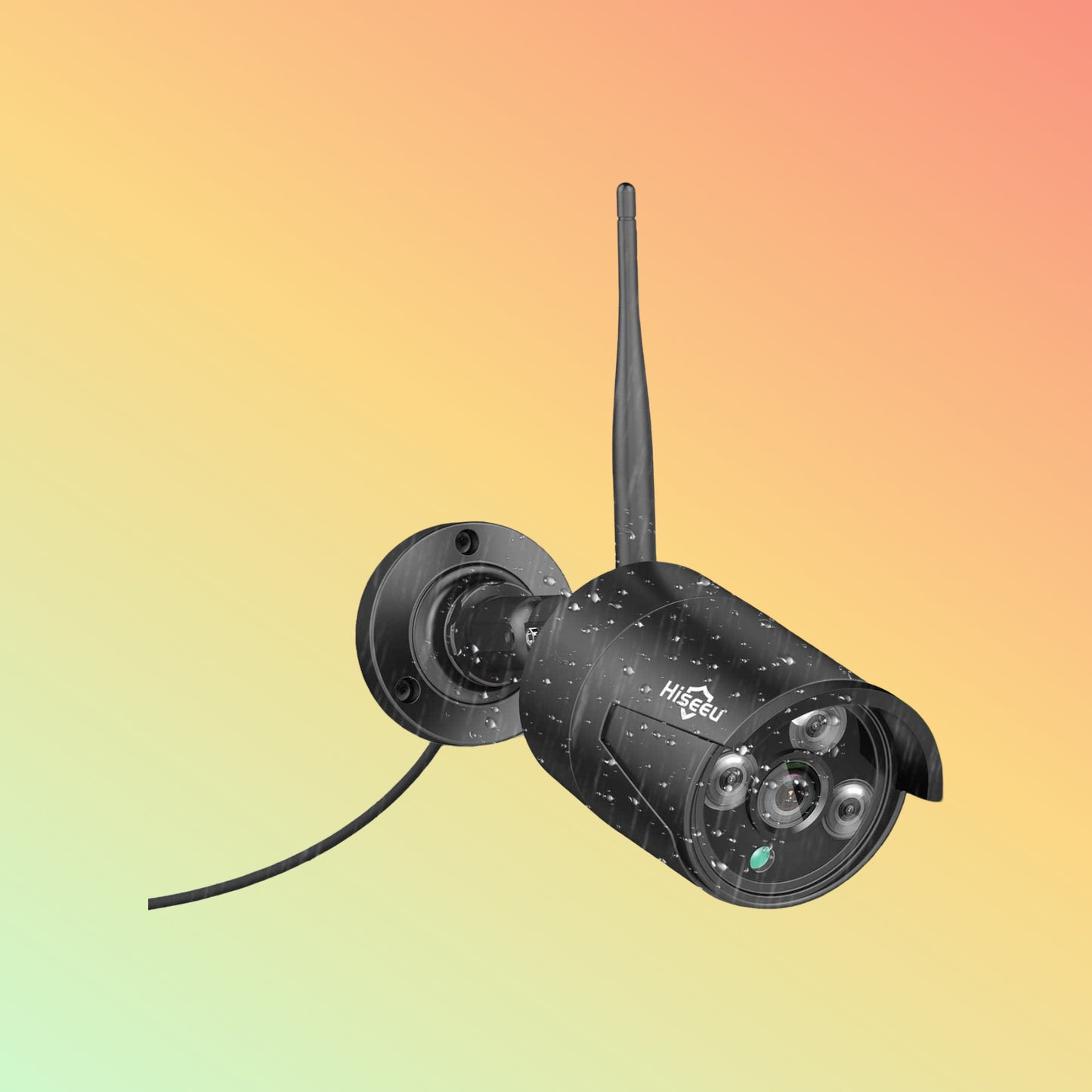 Hiseeu [Wireless Pro, 100ft Range,Expandable 16Channels 4K 10.1" LCD Monitor NVR] 5MP Black Wireless Security Camera System With 1T HDD