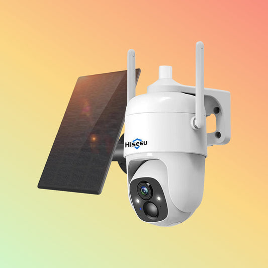 Hiseeu CQ1 Vicohome APP 2MP Cloud AI Analysis WiFi Video Security Surveillance Camera Rechargeable Battery with Solar Panel Outdoor Pan & Tilt Wireless