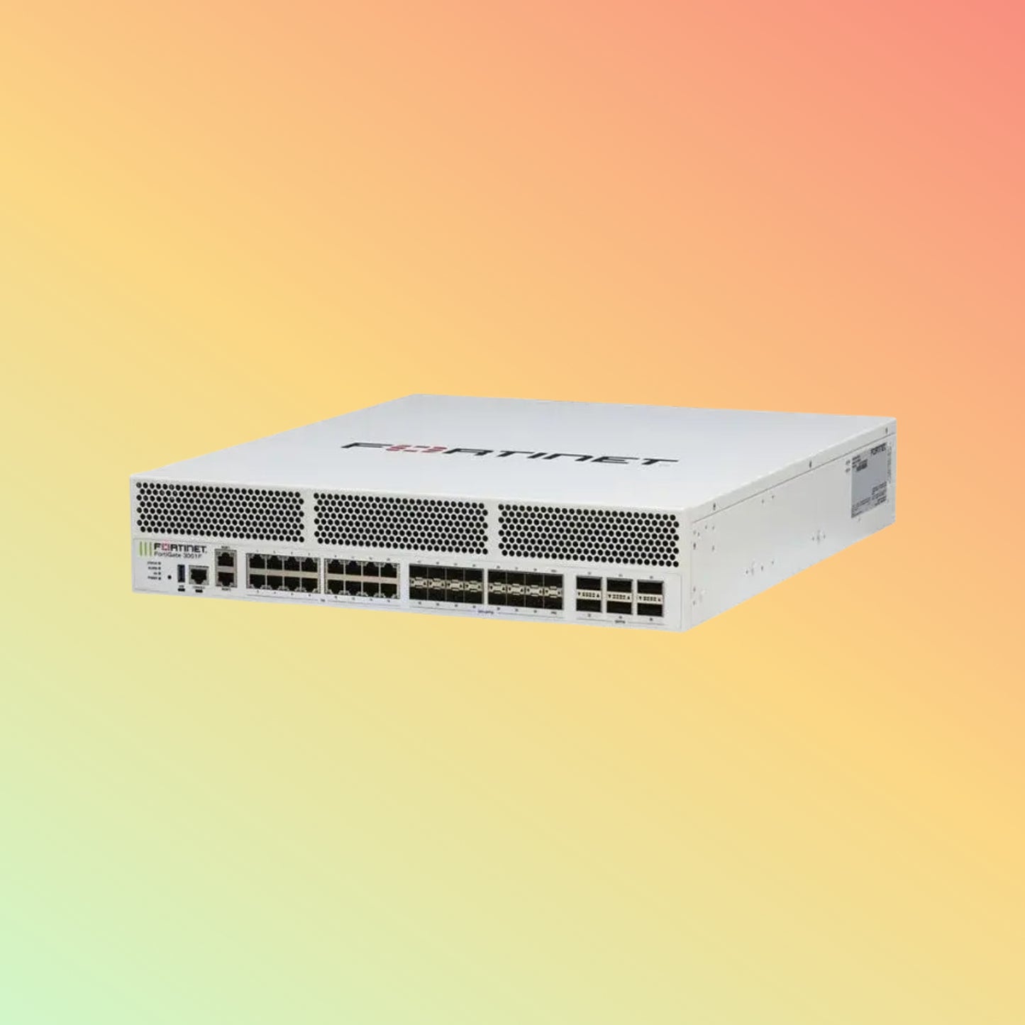 Fortinet FG-3000F – 397Gbps, AES-256, 30K VPN, 18 Ports, 22 Slots